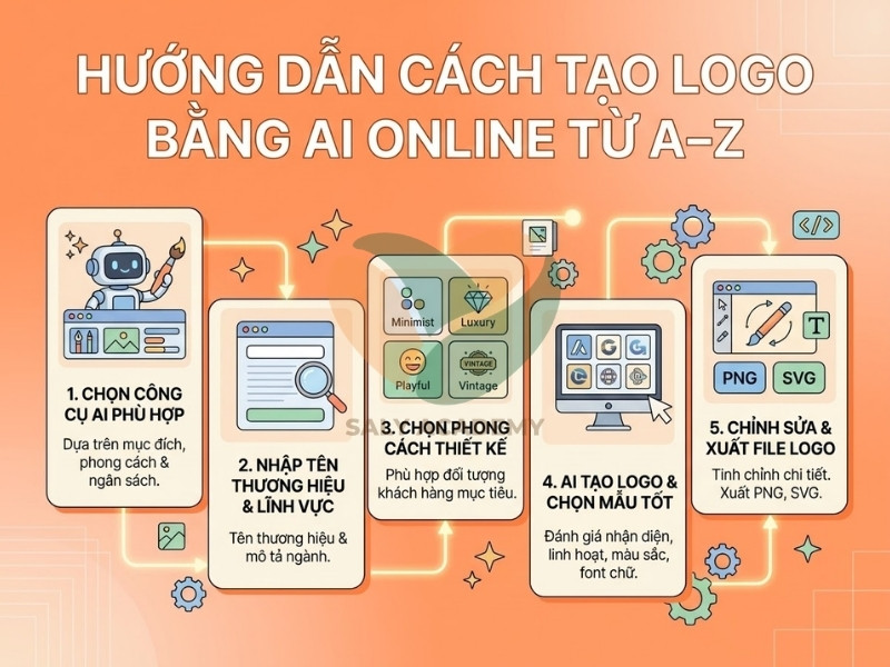 Hướng dẫn cách tạo logo bằng AI Online từ A–Z