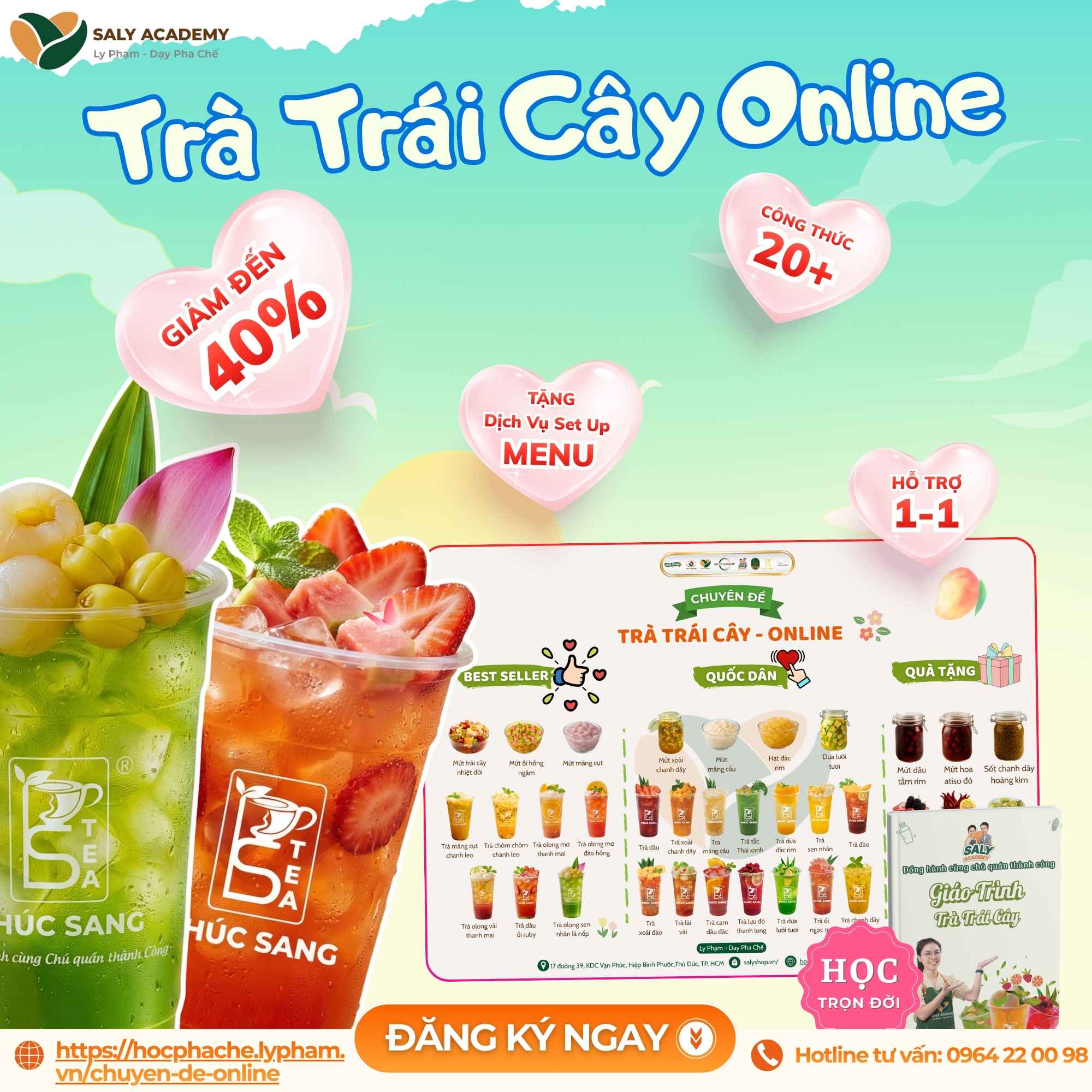 Khóa học trà trái cây online - Làm chủ hơn 30 công thức "hot trend"