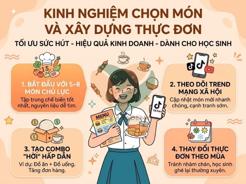 Kinh nghiệm chọn món và xây dựng thực đơn Kinh nghiệm chọn món và xây dựng thực đơn