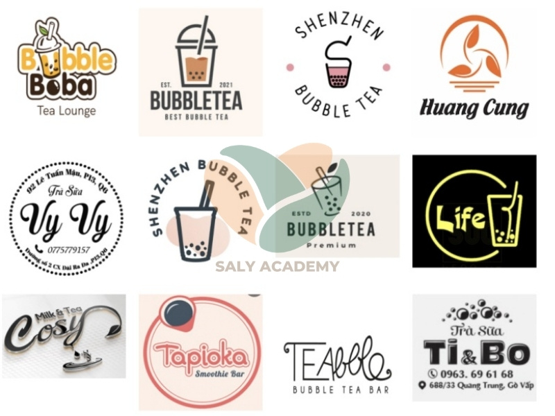 Mẫu logo trà sữa đơn giản nhưng ấn tượng, dễ nhận diện