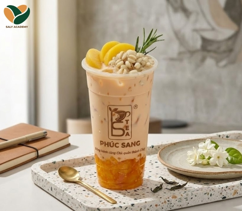 Một số mẹo pha lục trà sữa đào ngon, chuẩn vị kinh doanh