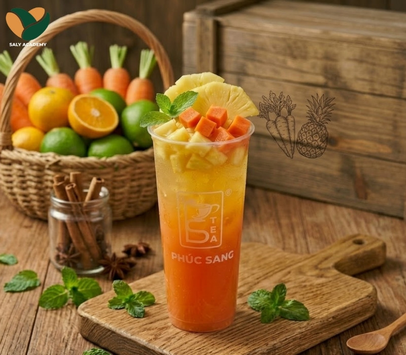 Một số mẹo pha chế nước ép dứa cà rốt thơm ngon Một số mẹo pha chế nước ép dứa cà rốt thơm ngon