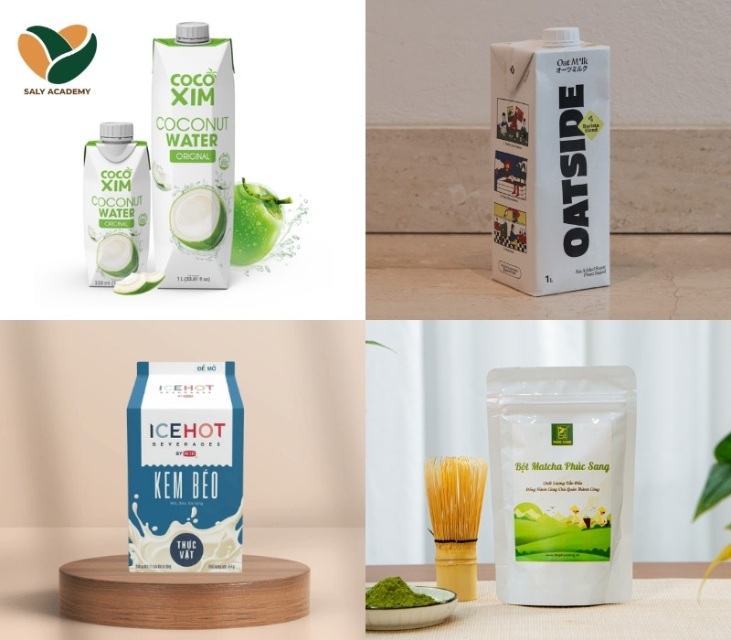 Nguyên liệu để làm matcha coco cold whisk