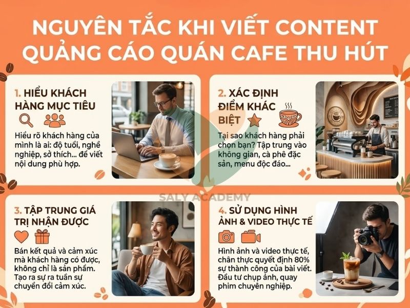 Nguyên tắc khi viết content quảng cáo quán cafe thu hút