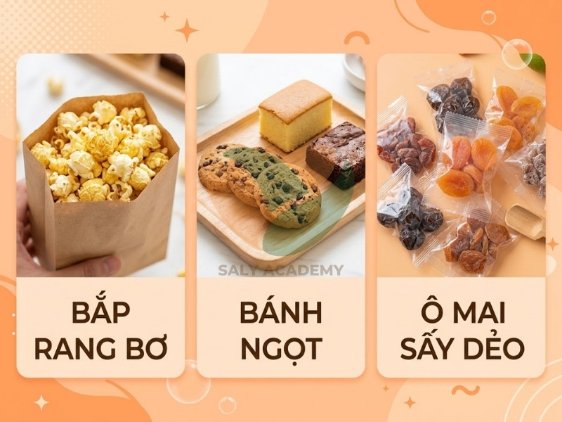Nhóm món ăn vặt đóng gói Nhóm món ăn vặt đóng gói
