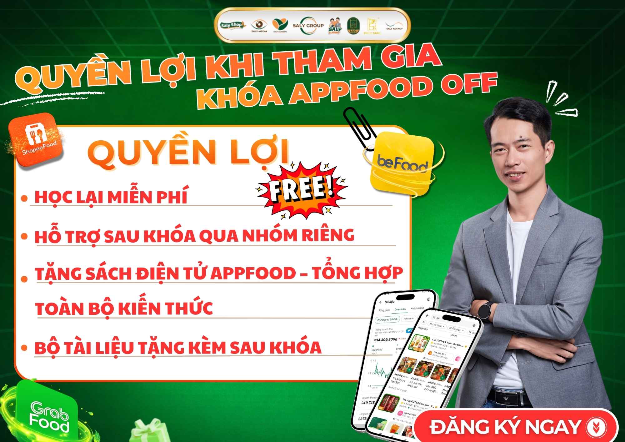 Quyền lợi khi tham gia học học tối ưu AppFood