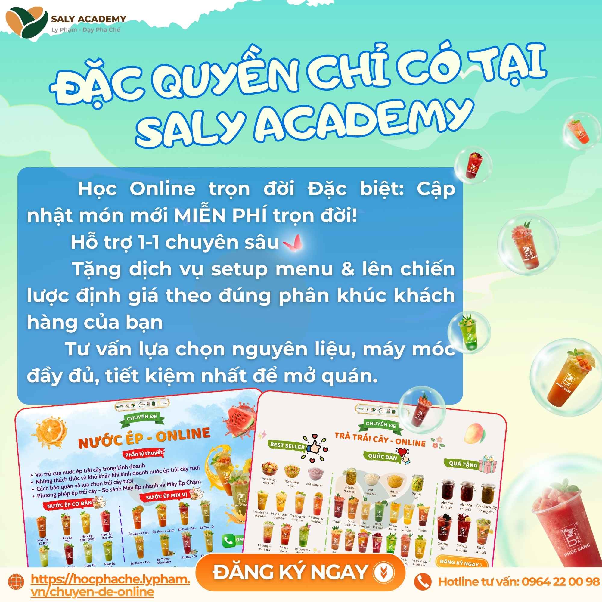 Quyền lợi khi tham gia khóa học tại SaLy Academy