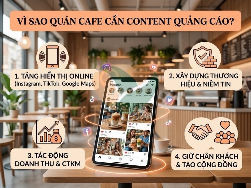Vì sao quán cafe cần content quảng cáo?