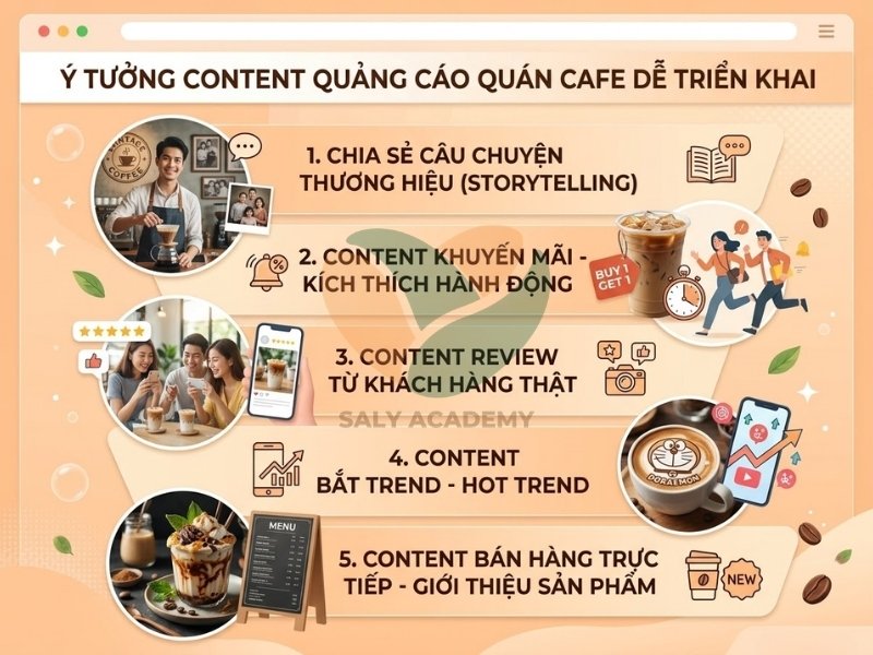 Ý tưởng content quảng cáo quán cafe dễ triển khai