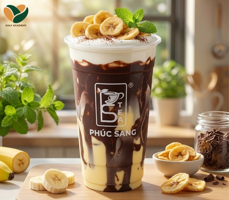 Cách làm sữa chuối socola giòn thơm béo, hấp dẫn