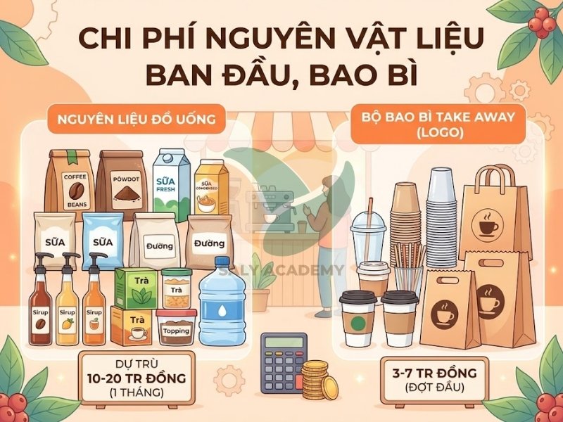 Chi phí nguyên vật liệu ban đầu, bao bì Chi phí nguyên vật liệu ban đầu, bao bì