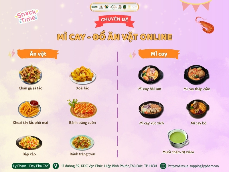 Combo khóa học Mì cay - Đồ ăn vặt Online Combo khóa học Mì cay - Đồ ăn vặt Online