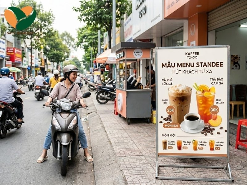 Mẫu menu dạng bảng đứng (Standee) Mẫu menu dạng bảng đứng (Standee)