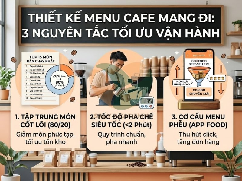 Nguyên tắc vàng khi thiết kế menu cafe mang đi để tối ưu vận hành Nguyên tắc vàng khi thiết kế menu cafe mang đi để tối ưu vận hành