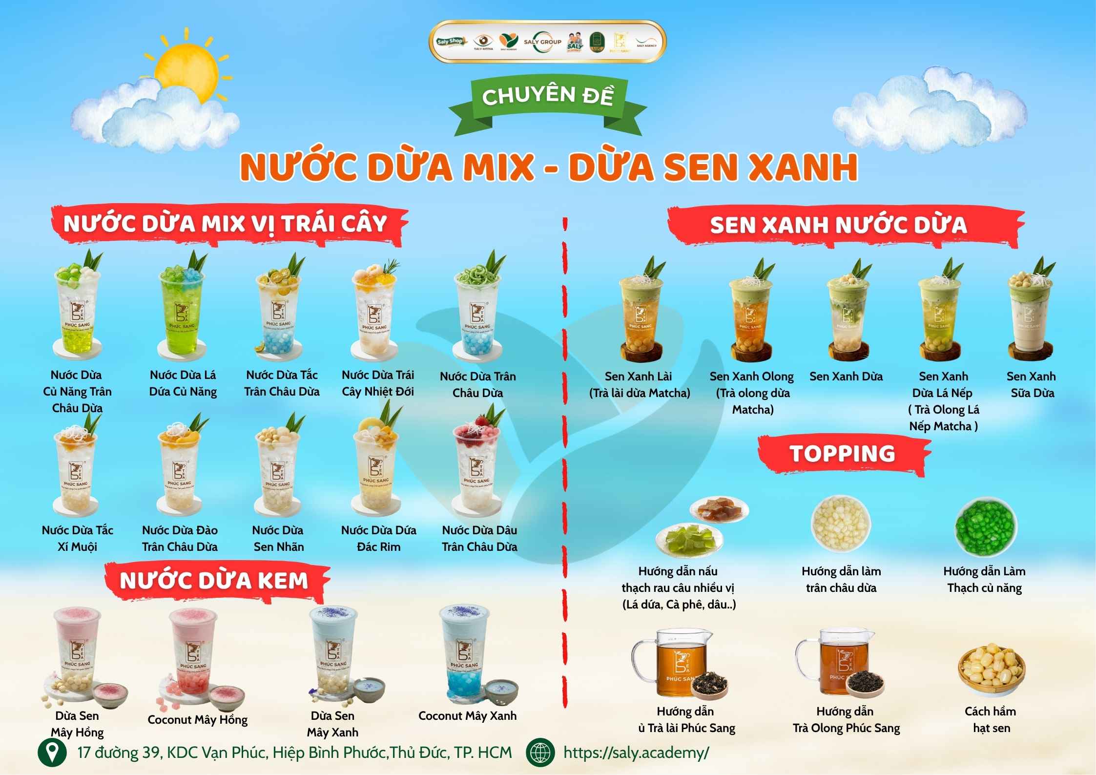 Nội dung khóa học Nước dừa mix - Dừa sen xanh Online