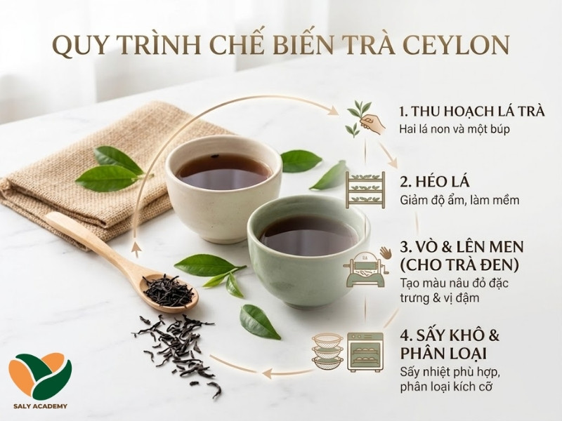 Quy trình chế biến trà ceylon