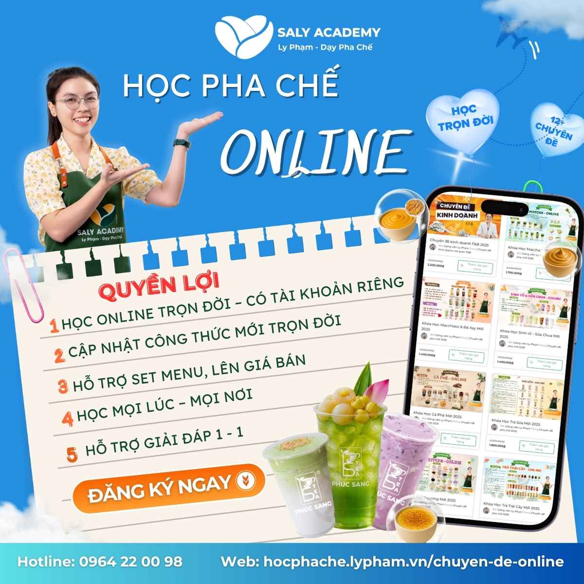 Quyền lợi khi tham gia khóa học online tại SaLy Academy