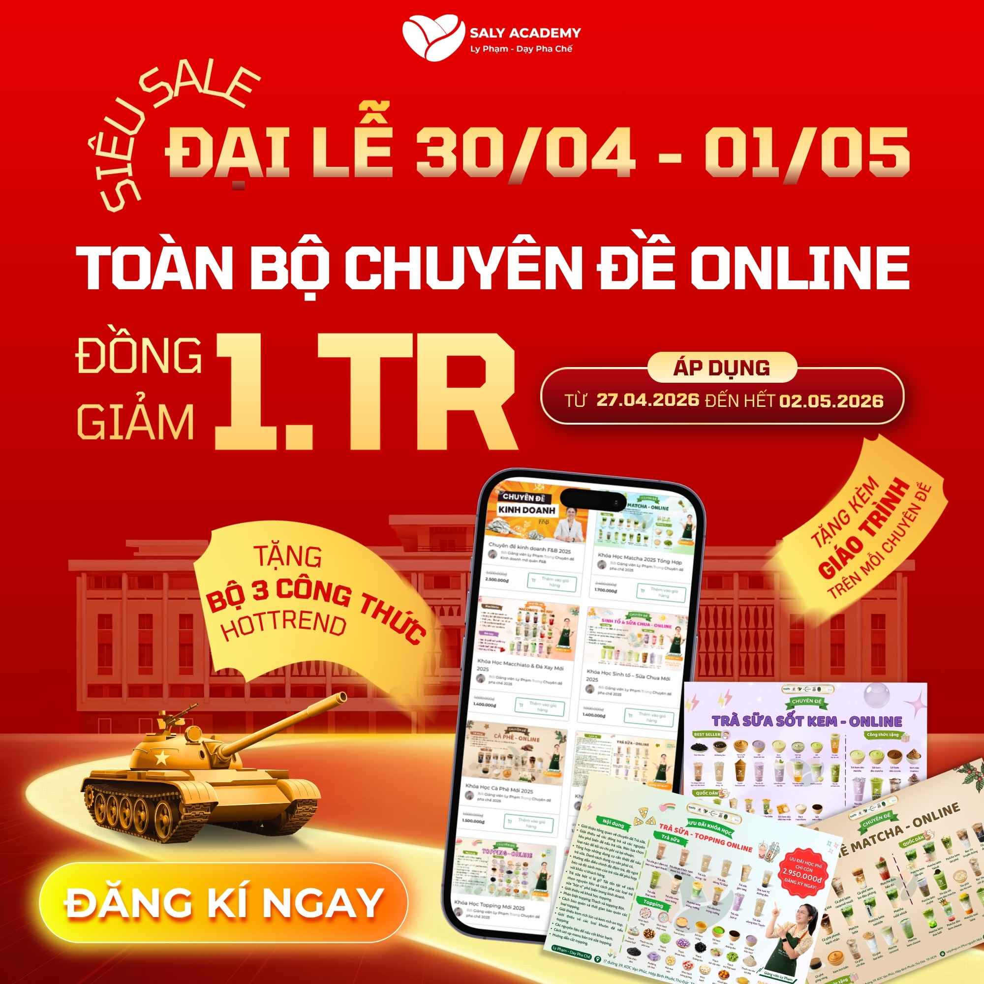 Bùng nổ ưu đãi khóa học pha chế Online tại SaLy Academy