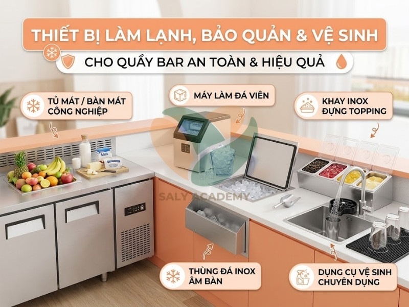 Thiết bị làm lạnh, bảo quản và vệ sinh Thiết bị làm lạnh, bảo quản và vệ sinh