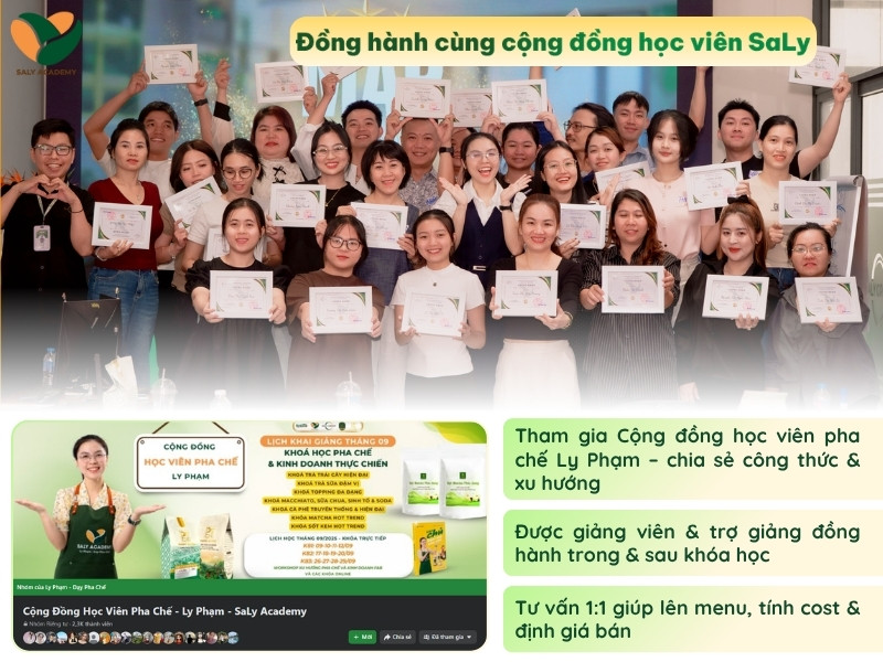 Quyền lợi khi tham gia khóa học pha chế tại SaLy Academy
