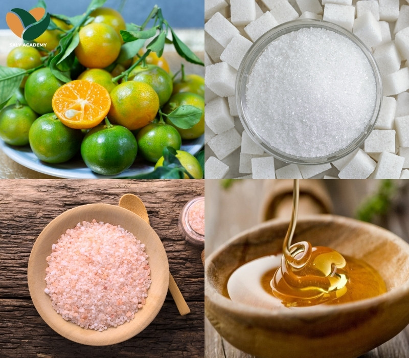 Nguyên liệu chuẩn bị để nấu sốt tắc chuẩn vị