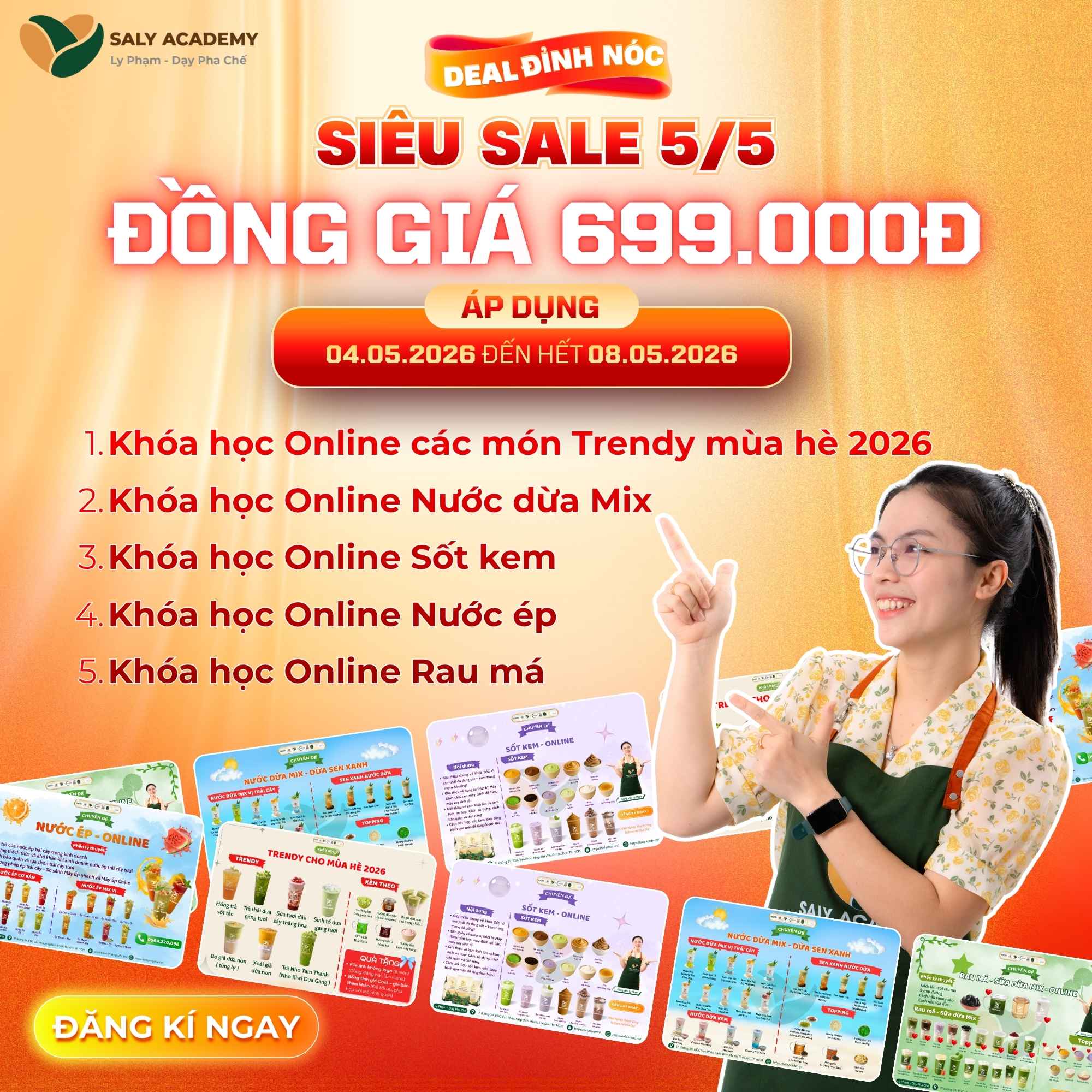 Ưu đãi sốc 5 chuyên đề Online hot nhất tại SaLy Academy