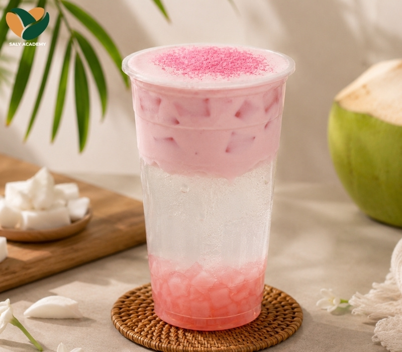 Cách pha coconut mây hồng chi tiết từ A-Z Cách pha coconut mây hồng chi tiết từ A-Z