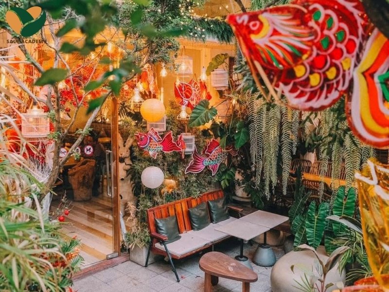 Trang trí không gian ngồi quán trà sữa mùa Trung Thu