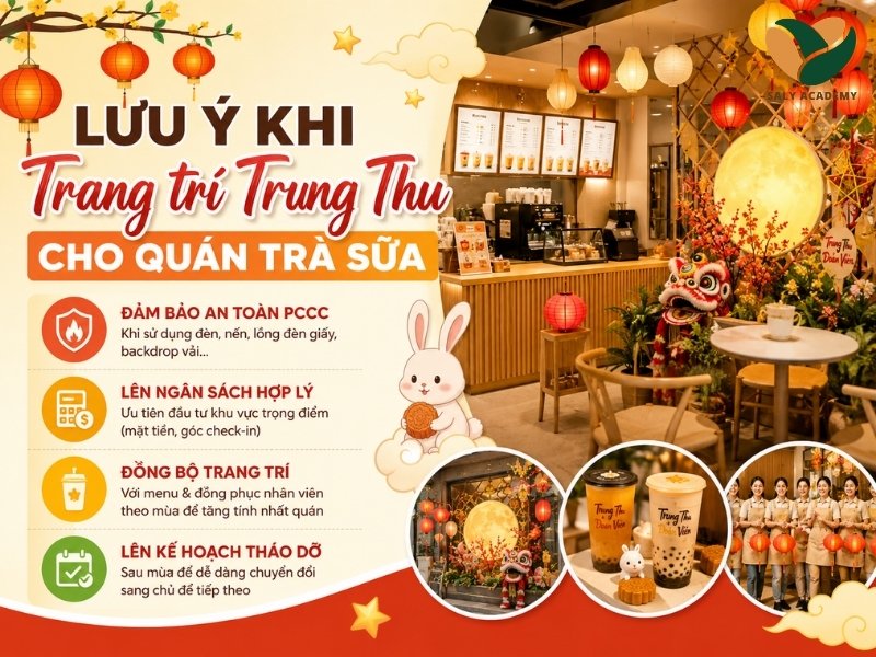 Lưu ý khi trang trí Trung Thu cho quán trà sữa