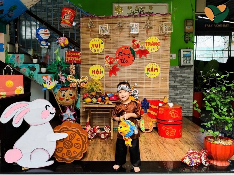 Mẫu decor trang trí trung thu mầm non Mẫu decor trang trí trung thu mầm non