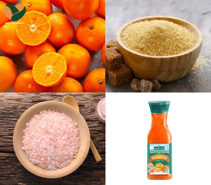 Nguyên liệu chuẩn bị để làm quýt tươi ngâm