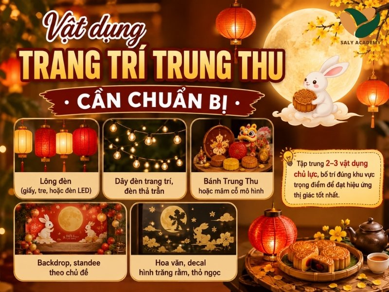 Vật dụng trang trí Trung Thu cần chuẩn bị