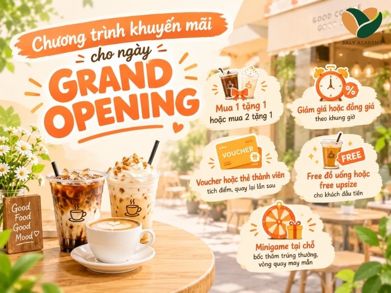 Chương trình khuyến mãi cho ngày grand opening