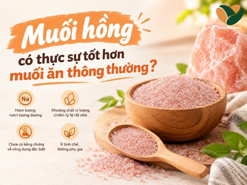 Muối hồng Himalaya có thành phần hóa học tương đồng với muối ăn - cả hai đều chứa khoảng 98% natri clorua