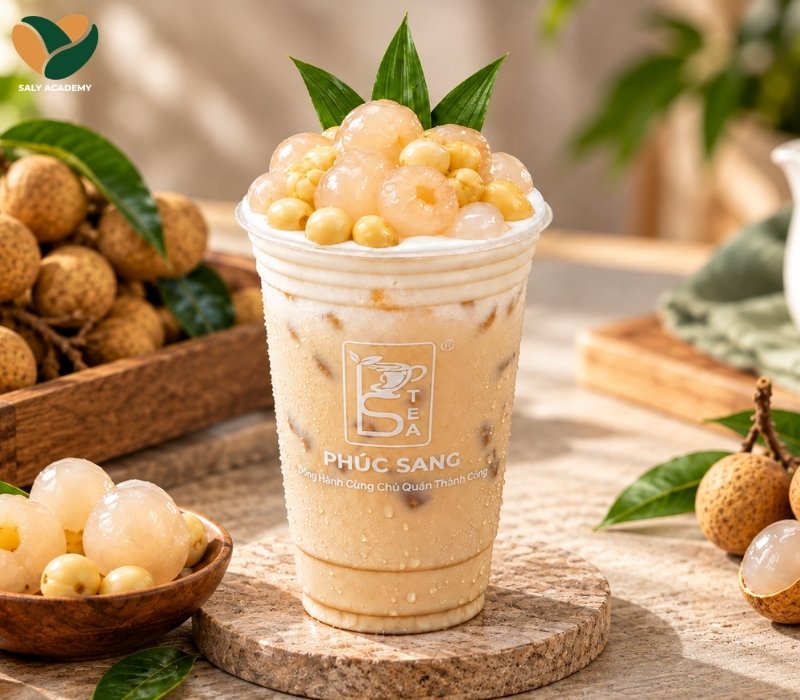 Bí quyết pha trà sữa olong sen kem nhãn ngon, đồng đều khi bán quán
