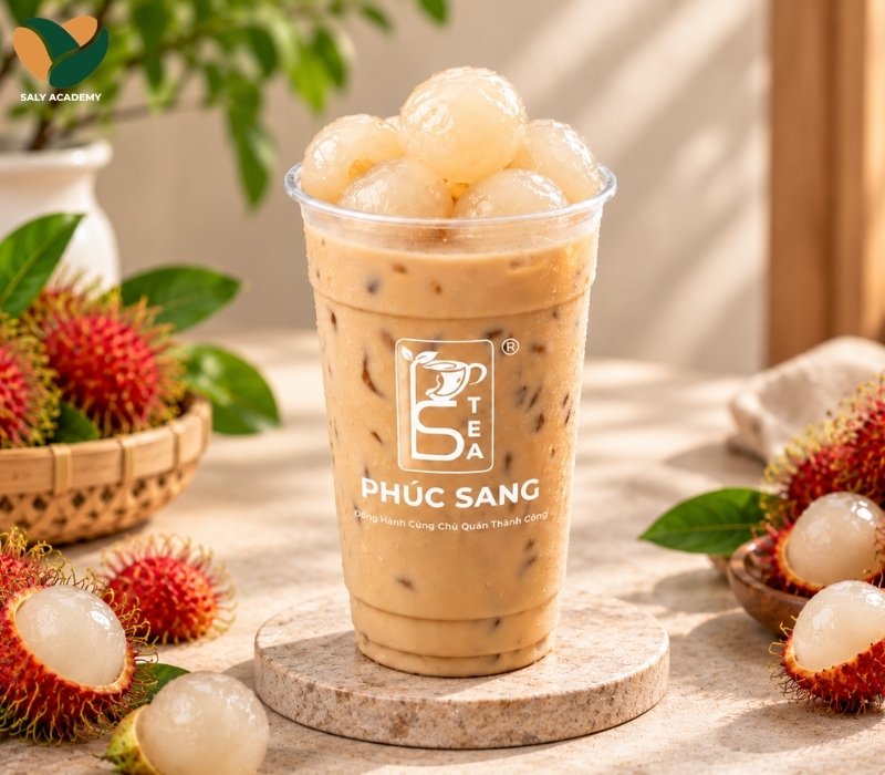 Cách làm trà sữa chôm chôm bọt mịn đơn giản