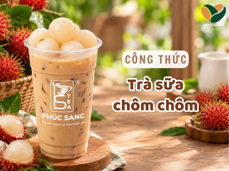 Cách làm trà sữa chôm chôm thơm hạt dẻ, bọt mịn hấp dẫn