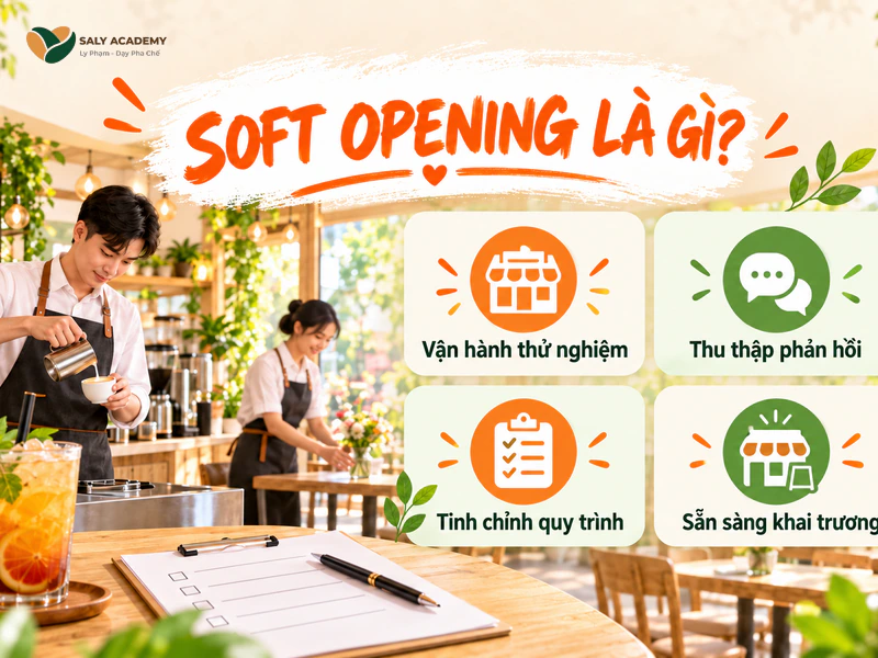Soft opening là đoạn quán mở cửa với số khách giới hạn trước ngày ra mắt chính thức Soft opening là đoạn quán mở cửa với số khách giới hạn trước ngày ra mắt chính thức